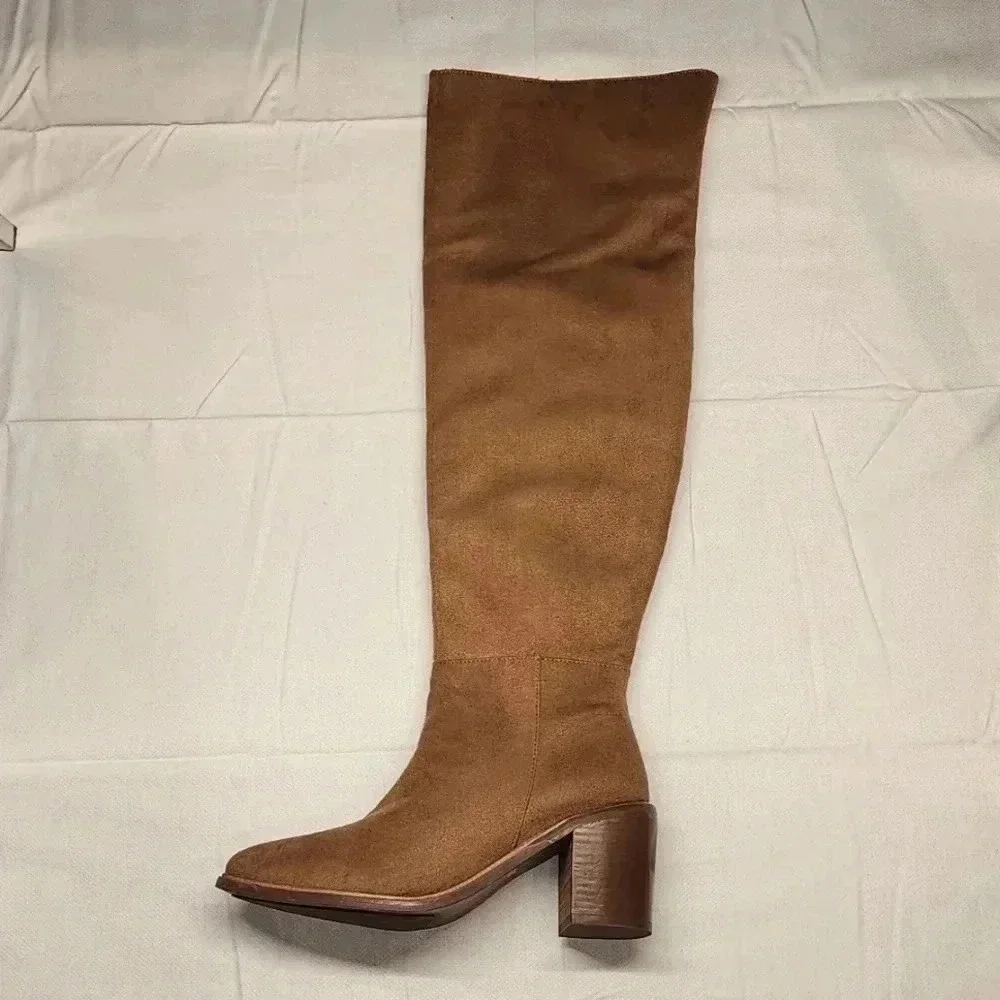 Seychelles over the knee suede boots in cognac brand new with out box size 8.5